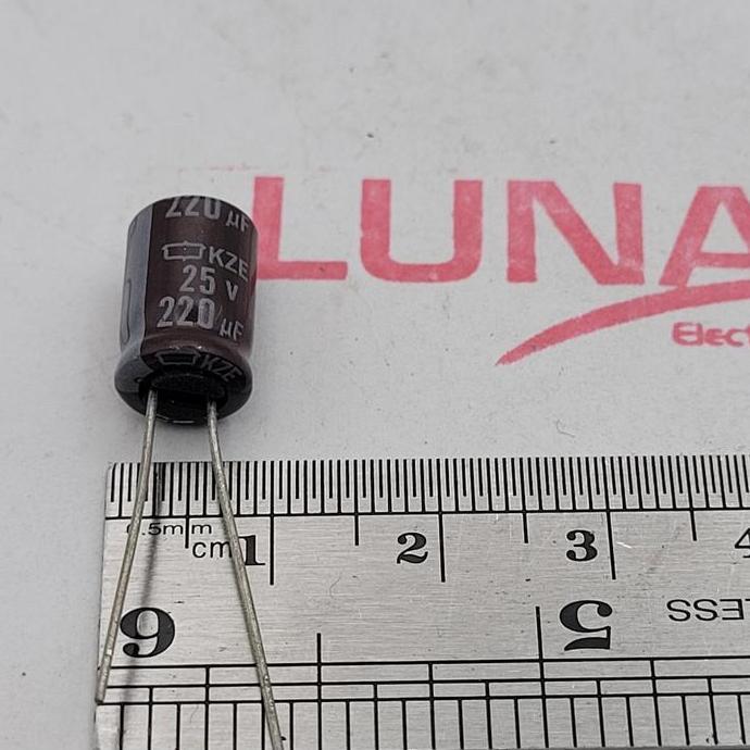 ELCO 220UF 25V ISI 100PCS KAPASITOR ELECTROLYTIC CAPACITOR HEMAT