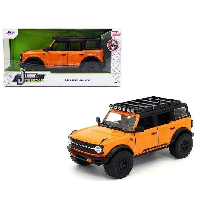 UNVC 34289 - JADA 2021 FORD BRONCO ORANGE W/ ROOF RACK 1/24 JADA TOYS