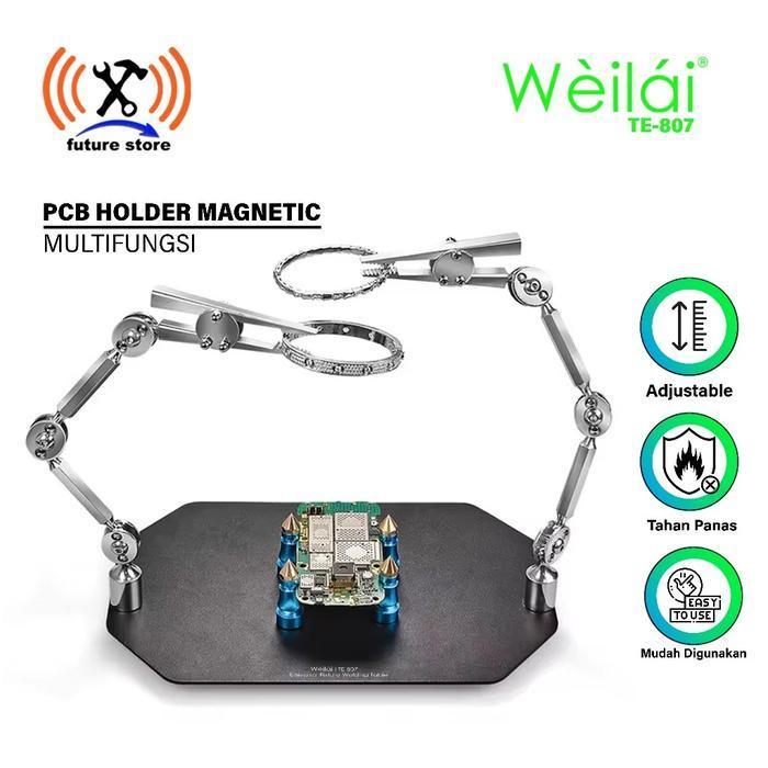 BERKUALITAS - WEILAI PENJEPIT PCB & KACA PEMBESAR TE-807 ORIGINAL - PCB HOLDER MULTIFUNGSI - RAGUM J