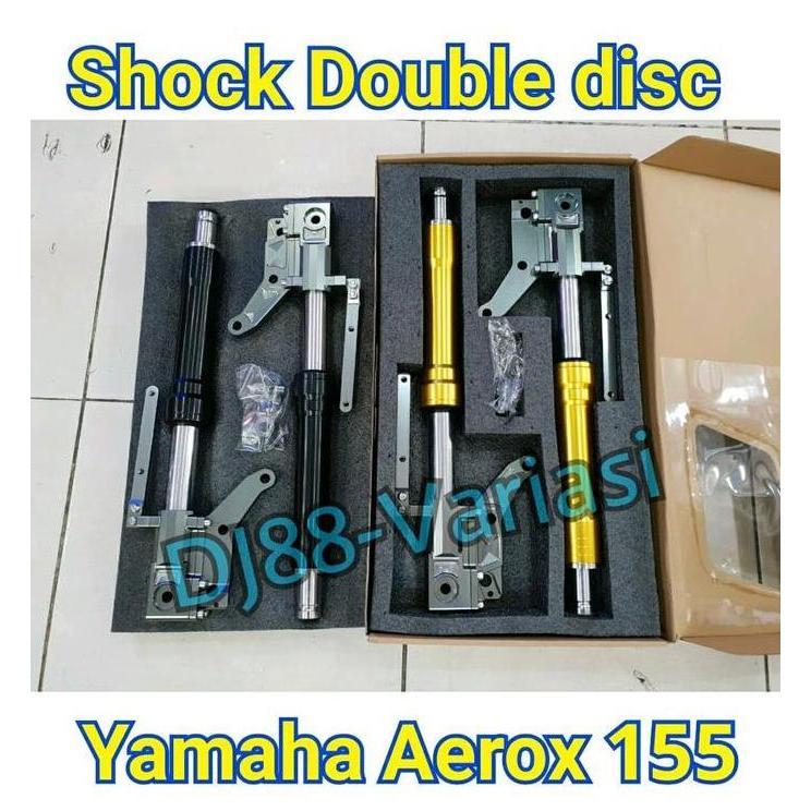 Shock depan double disc cakram aerox 155 usd upsidedown nui