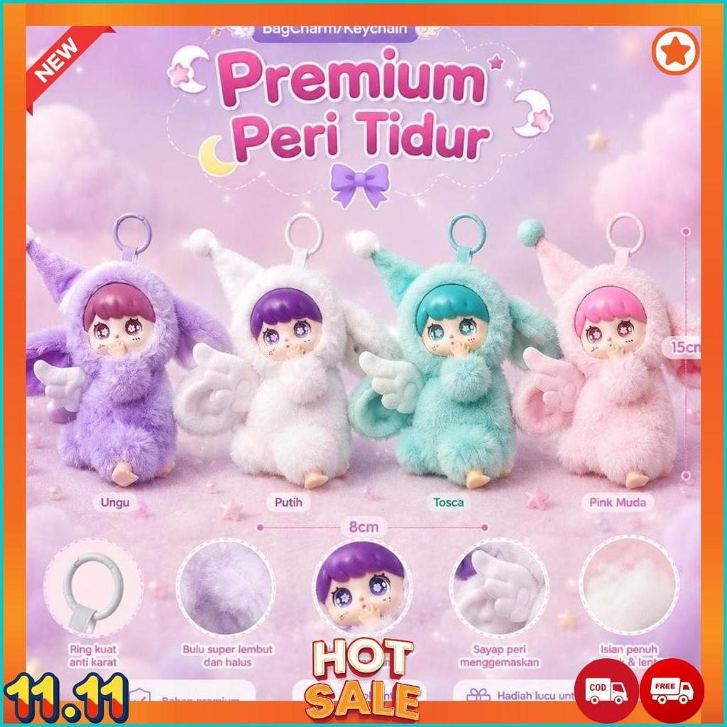 SLEEPING FAIRY DOLL BAGCHARM FREE BONEKA LUCU GANTUNGAN KUNCI BONEKA discoveryseller