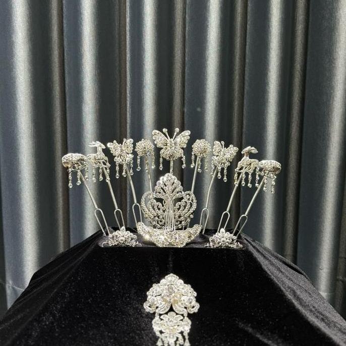 SYIFAHAJU Set Perhiasan Pengantin Elegan Model SYIFAHAJU9Mentul dengan Desain Bunga dan Burung Berki