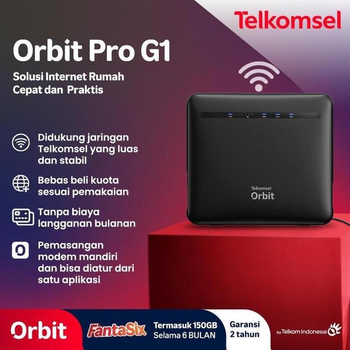 Telkomsel Orbit Pro G1 / Orbit Pro H2 / Orbit Max H2 Telkomsel Modem Wifi 4G Lte Free Kuota