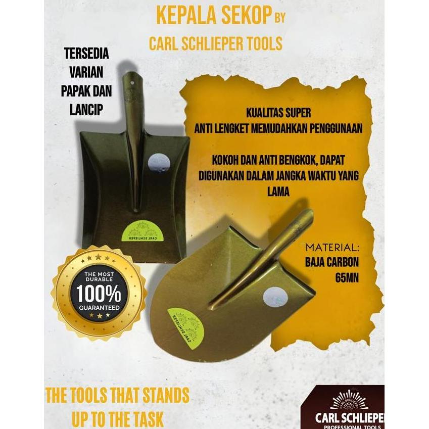 KEPALA SEKOP/SKROP LANCIP PAPAK SPADAN SEPADAN SPARDAN MATA CARL SCHLIEPER ,