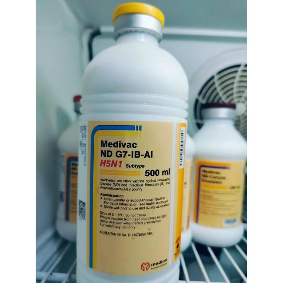 Medivac ND G7-IB-AI H5N1 Vaksinasi Ayam Unggas Optimal Cegah ND, IB, dan AI
