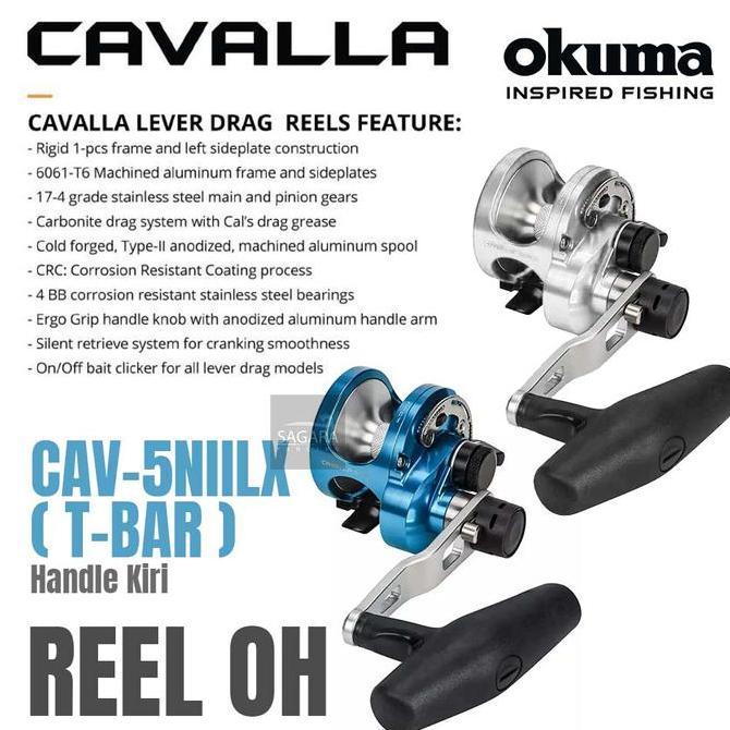 Best Seller Reel Okuma Cavalla Level Drag 2 Speed Reel Over Head Rell OH Reel Pancing Berkualitas 10