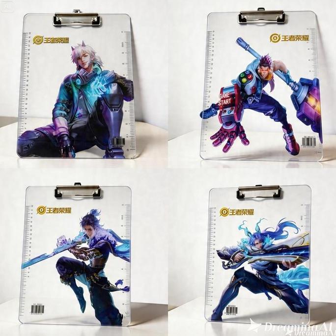 Papan Ujian Clipboard Transpara Acrylic Cotton Lucu A4/papan Jalan stationery