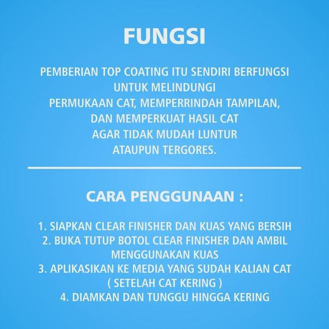 Clear Finisher - Varnish Cat Sepatu Tas Cat Akrilik Kulit Kanvas Leather paint