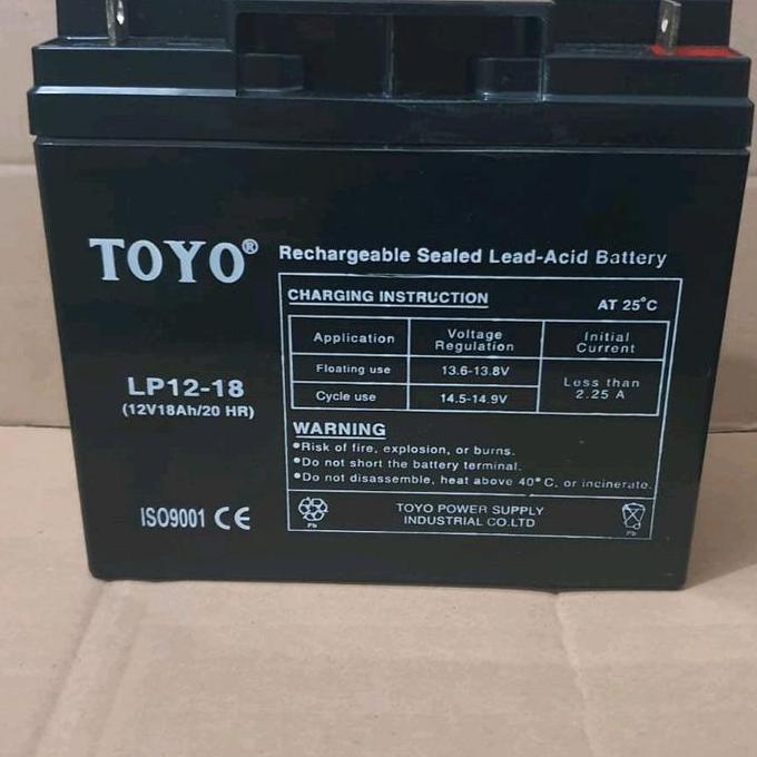 Baterai aki kering TOYO 12v 18ah ORIGINAL buat UPS , aki motor, dll