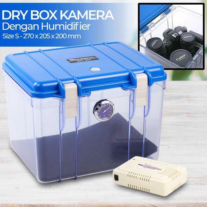 TERBARU - Wonderful Dry Box Dengan Dehumidifier Kotak Penyimpanan Kedap Udara Anti Lembab dan Jamur 