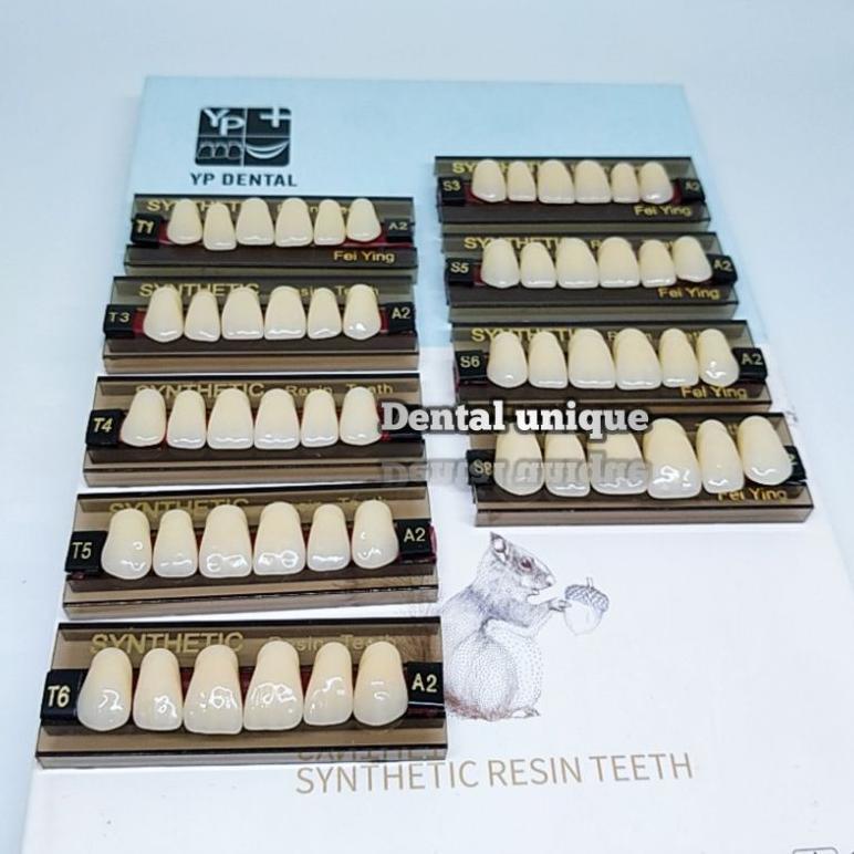 Gigi Palsu YP/SYNTHETIC ( DEPAN ATAS WARNA A2 ) GIGI PALSU SYNTHETIC RESIN TEETH