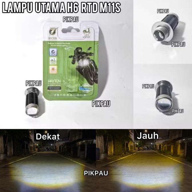 Lampu Utama Led H6 Rtd Rayton M11S Putih Kuning