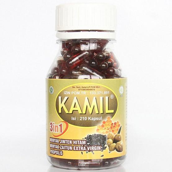 Kamil 3 In 1 Kamil 3In1 (Minyak Jinten Hitam + Zaitun + Propolis) 210 Kapsul Kamil Habbatussauda