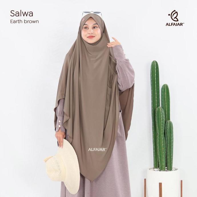 Alfajar - French khimar Jumbo SALWA Jersey Premium Model Lancip Belakang Oval