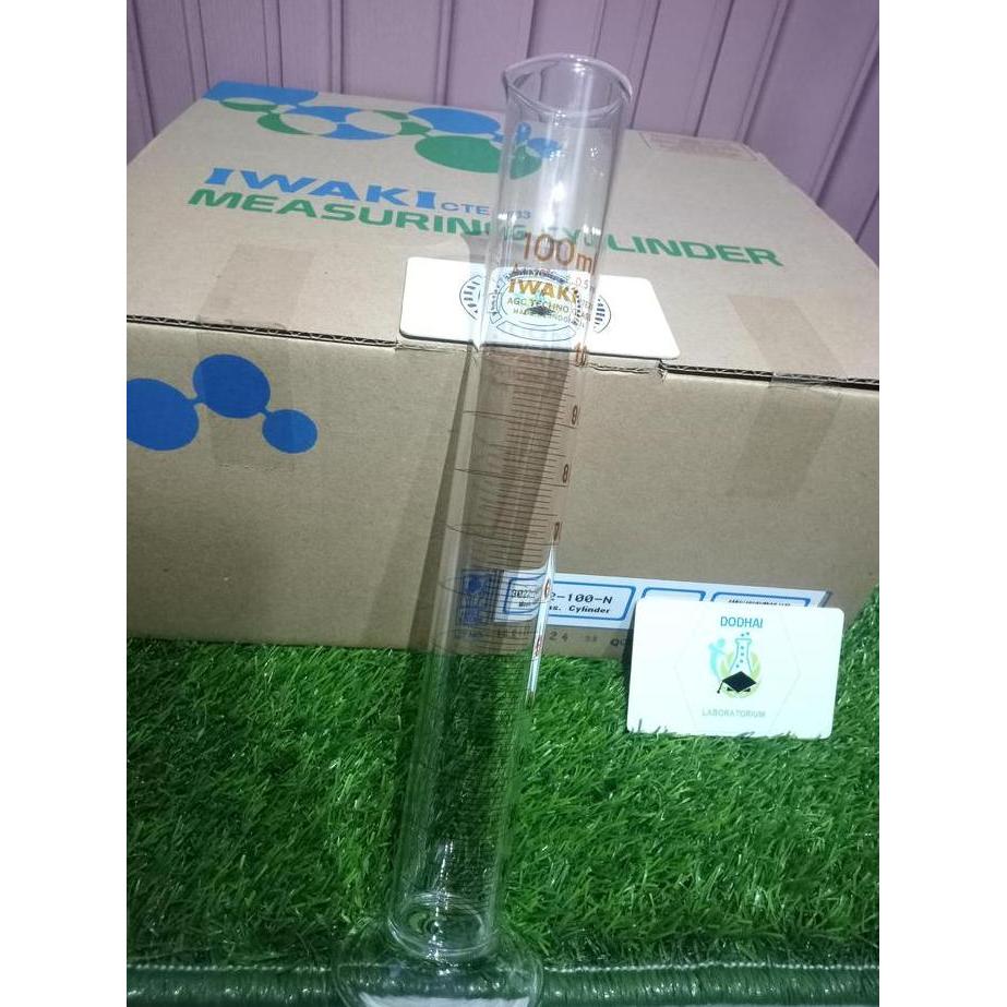 TERBARU - Gelas Ukur 100 ml Iwaki, measuring cylinder 100ml, Gelas Takar