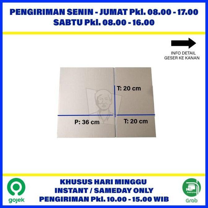 Kardus Polos Box Karton Murah 36X25X20