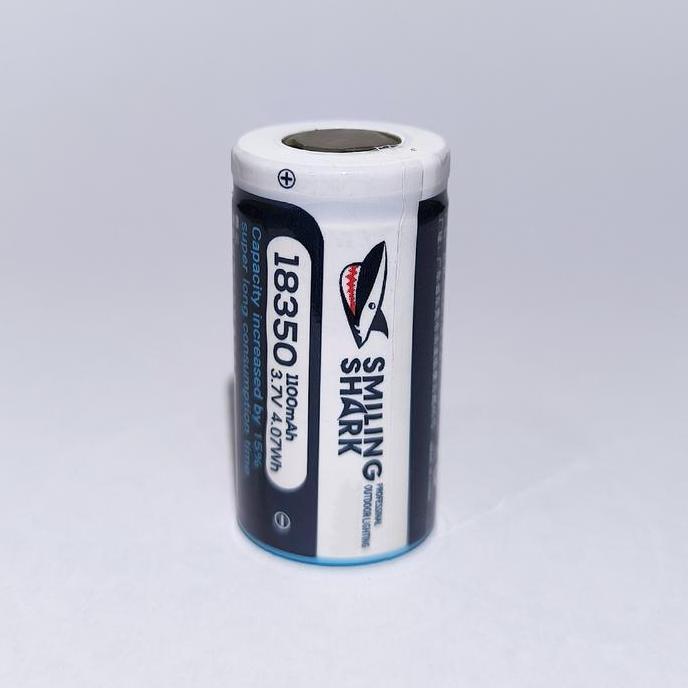 Homeyou- Baterai Lithium 18350 Baterai Smiling Shark 18350 Rechargeable