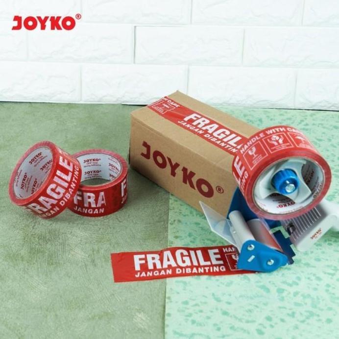 Ready Joyko Lakban Selotip  Fragile Jangan Dibanting Opp Tape  48mm x 50m OPP 3FR 50M 1 Slop Isi 6 R