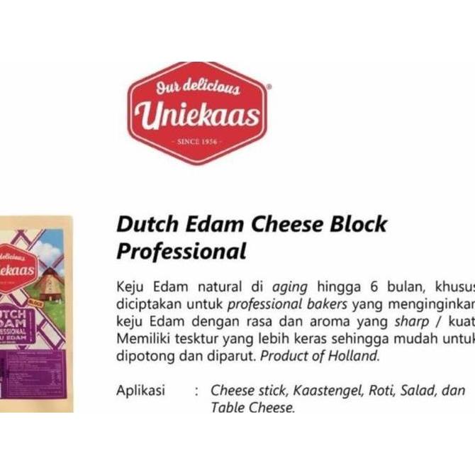 Runmilk- Keju Block Edam Professional 1 Kg - Uniekaas