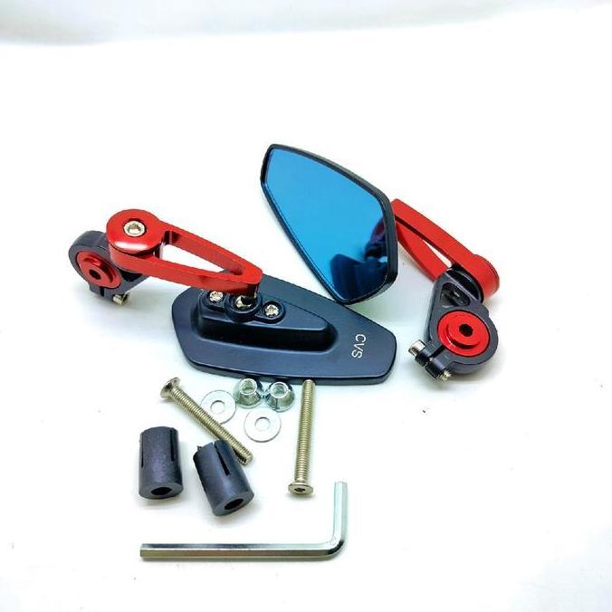 Kaca Spion Variasi Spion Jalu Oval Merah Universal Untuk Semua Motor Beat, Vario, Mio, Aerok, Scoopy