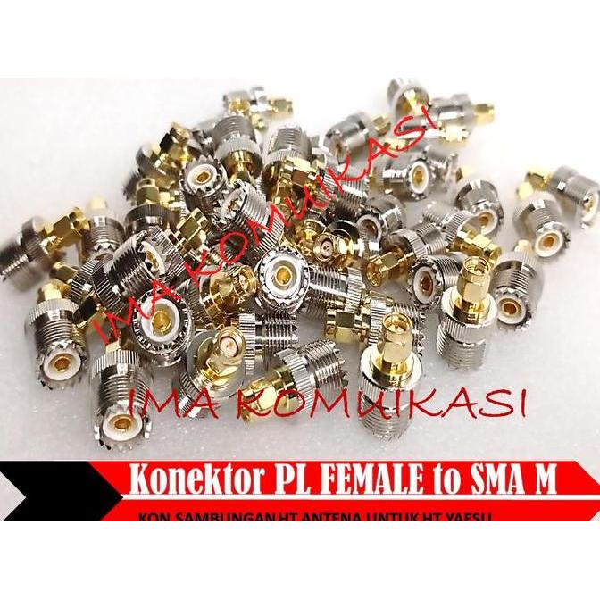 KONEKTOR SAMBUNGAN HT ANTENA SMA MALE to PL FEMALE HT YAESU DLL