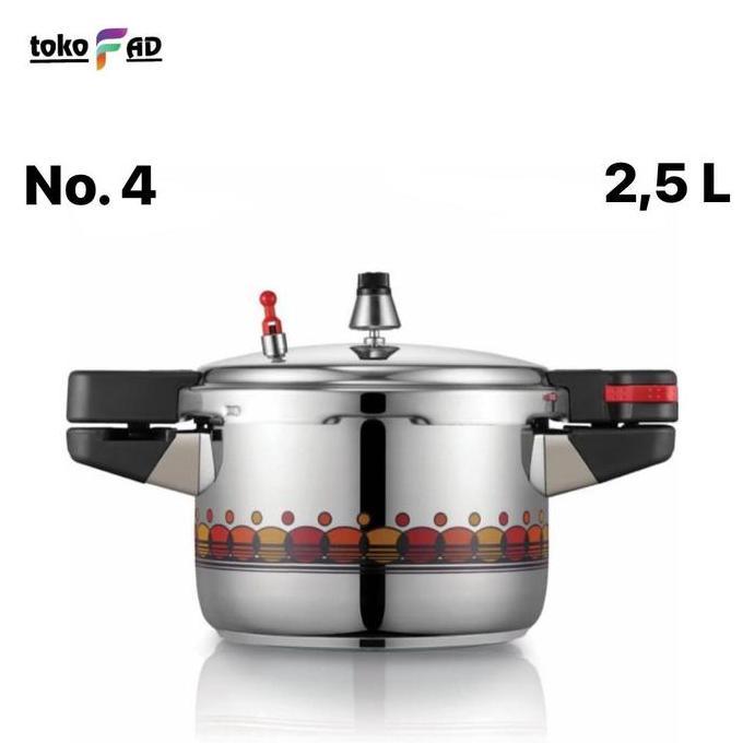 TERMURAH - Panci Presto PN Stainless Steel Pressure Cooker VIENNA (No 4) 2,5L