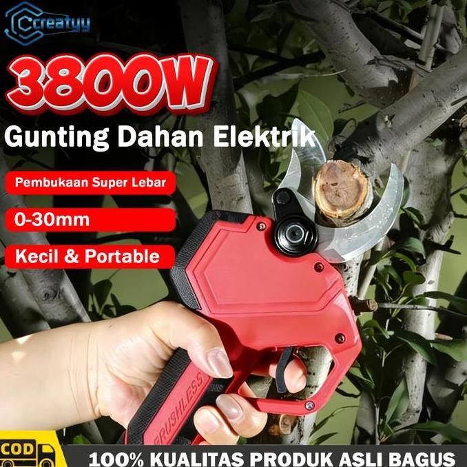 RELMARAMA Victool Gunting Pemangkas Elektrik 3800W Motor Tanpa Sikat Gunting Taman Listrik Gunting D