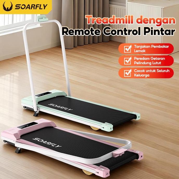 QURYGHANZ Subsidi OngkirSOARFLY Treadmill Elektrik Multifungsi 1-14KM/JAM Walking & Running Pad Pera