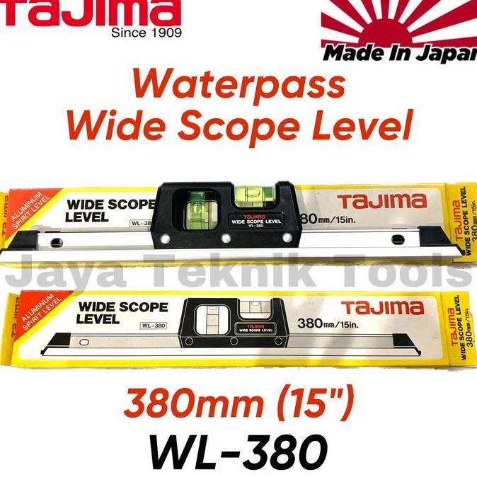 CENDASTRI Waterpass Wide Scope Level WL-380 Tajima Spirit Level Aluminium 15 in