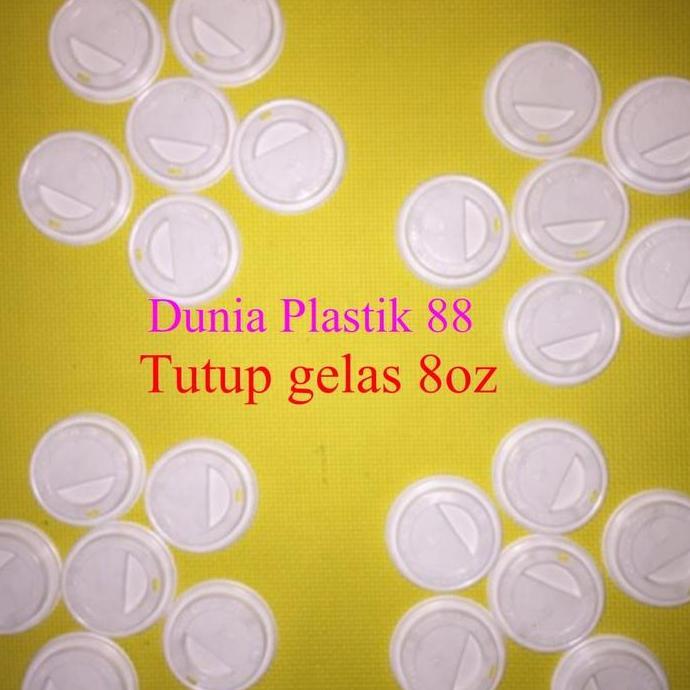 isi 50pcs TUTUP PAPER CUP 8oz gelas kertas paper cup 8oz coffe kopi kertas warna hitam putih