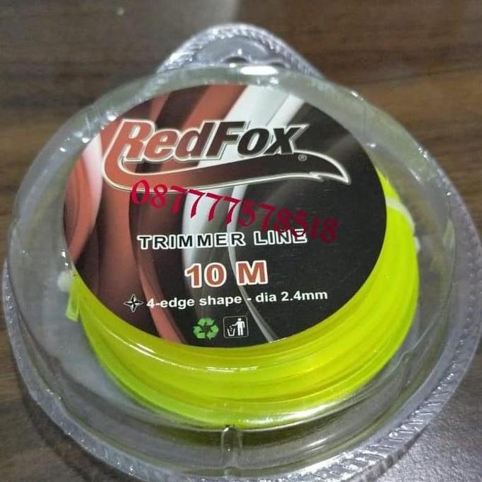 nylon redfox 10 meter. senar mesin potong rumput gendong