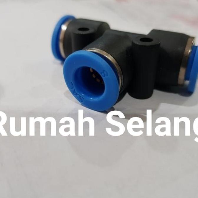 Nepel Fitting T 8 MM Untuk Selang Polyurethane / Selang PU