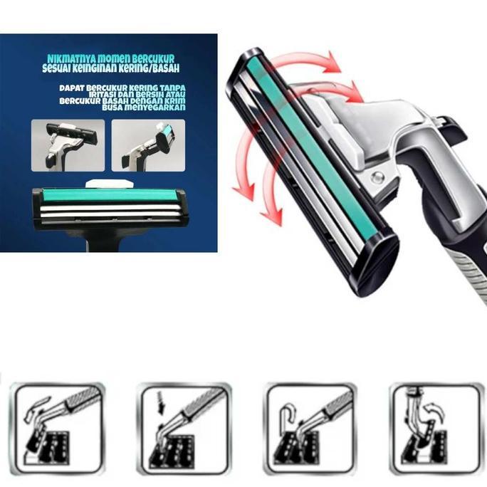 Vector Razor Double Blade Refill Mata Pisau Isi Ulang Banyak Alat Cukur Jenggot Kumis Non ORI Gillet