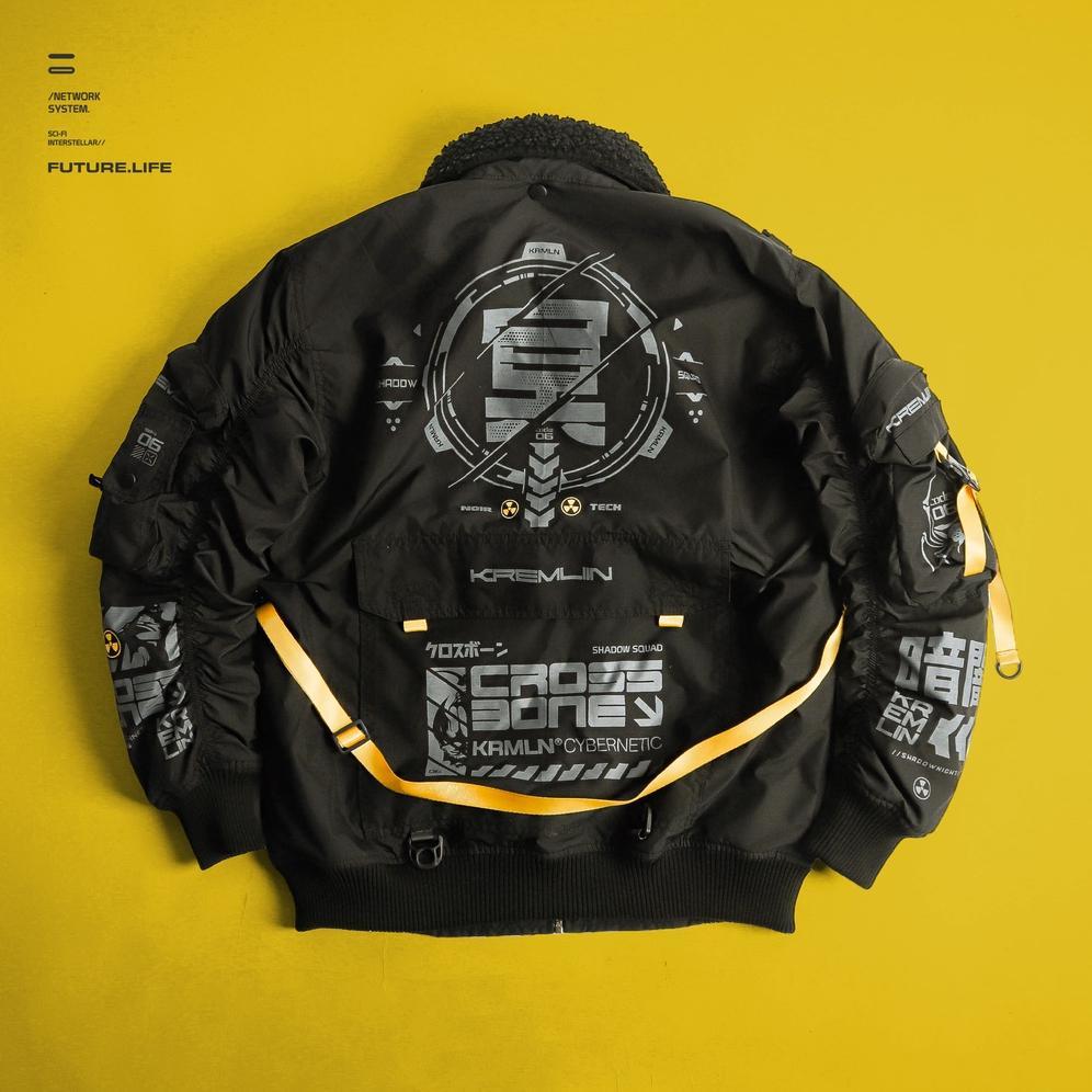 OFFICIAL KREMLIN Bomber Jacket Black Tactical - Crossbone