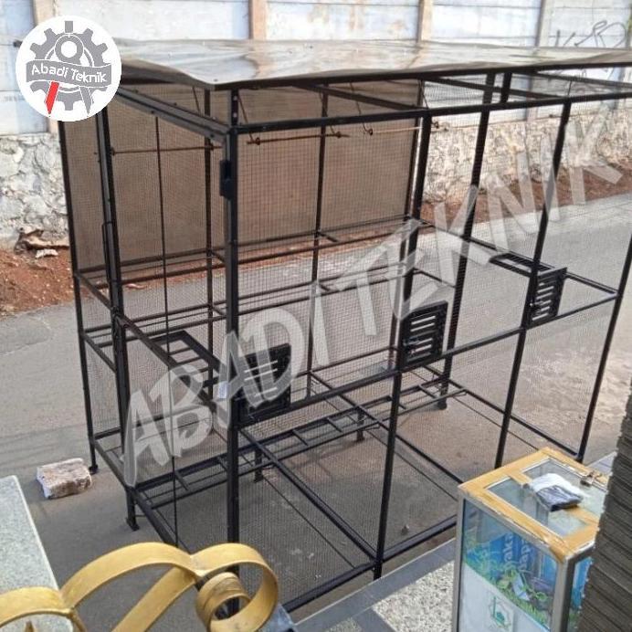 sangkar kandang burung ternak umbaran koloni aviary lovebird pleci murah