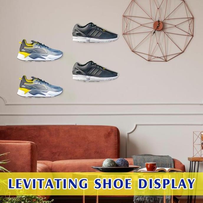 DZAIGIZAGA Display Sepatu / Rak Toko Sepatu / Rak Pajangan Sepatu Display / Akrilik Rak Gantung Sepa