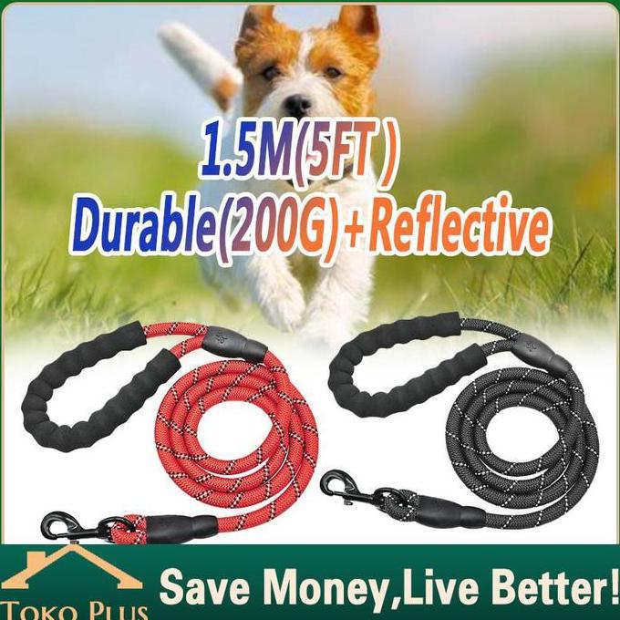 TWOVAN Tali Tuntun Anjing besar kuat berburu Nylon Rantai Hewan Kucing