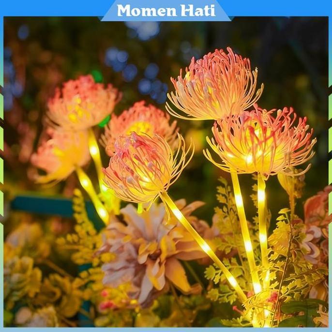 TOPFUF Lampu Bunga Simulasi LED Lampu Berbentuk Bunga Tahan Air Surya Dekorasi Taman Lentera