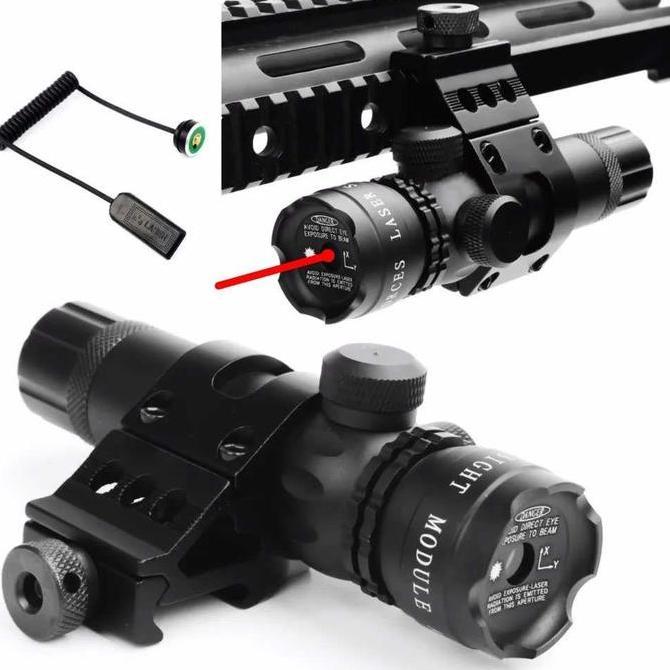 ADZKIMI Laser senapan Gun merah Scope+Baterai+Charger - JG-2