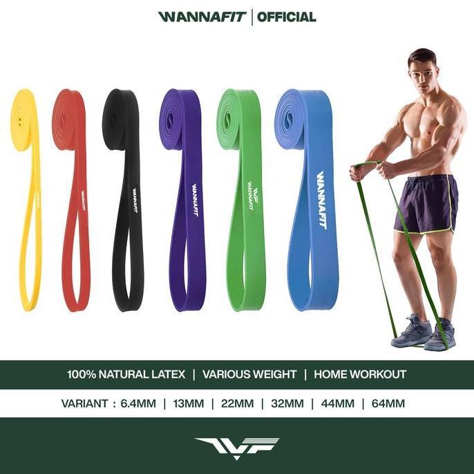 MIDEOFU WANNAFIT Resistance Band Latex | Karet Elastis Olahraga | Alat Olahraga Rumah