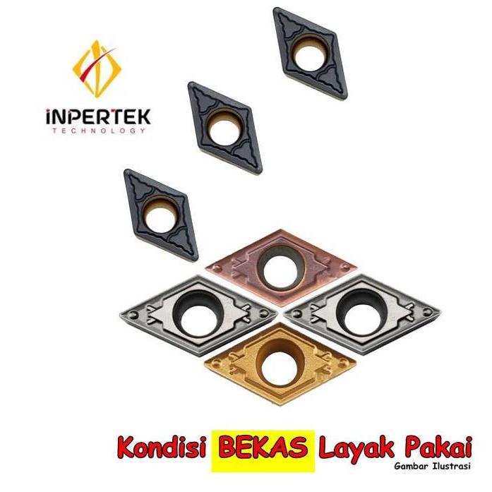RAFENU Insert DCMT 15 04 BEKAS Mata Bubut DCMT15 Pisau Bubut Chip Bubut CNC