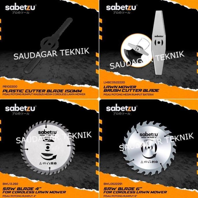 Pisau Potong Rumput Cordless Baterai Mata Mesin Potong Rumput Sabetzu