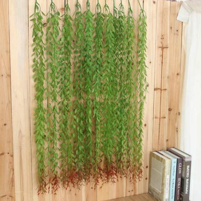 daun hias dekorasi daun lee kwan yew daun rambat plastik daun sulur