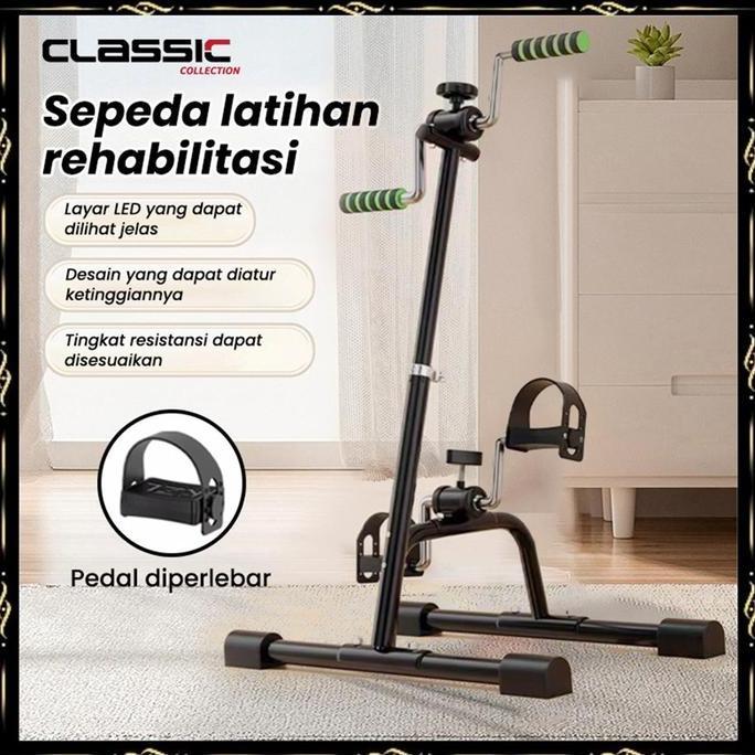 MIDEOFU Sepeda Statis-Alat/ Terapi Stroke Kaki Dan Tangan Olahraga Gym Fitness/ Terapi Kaki dan Tang