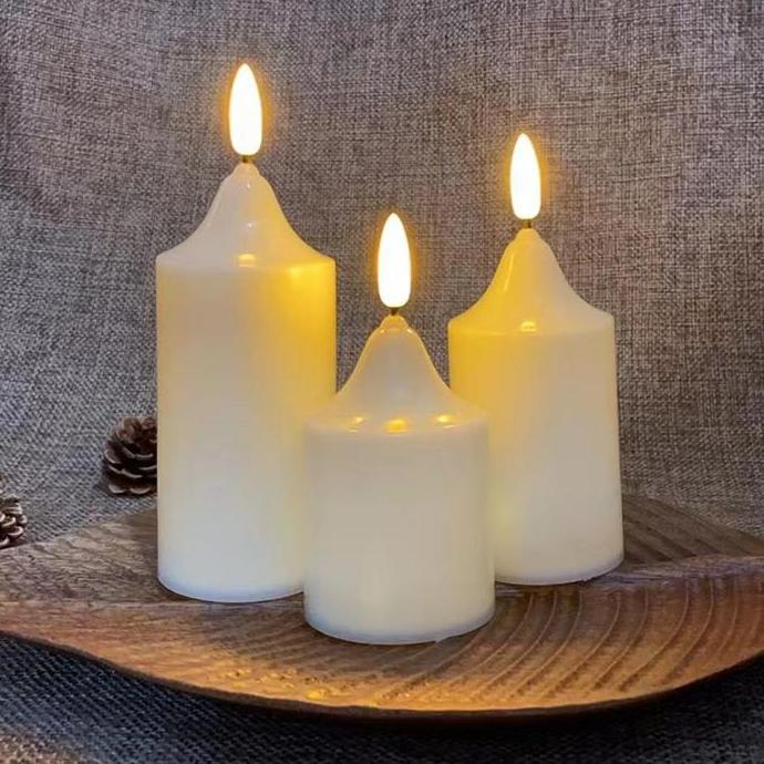 Lilin Lampu LED Smokeless Warm White Besar Led Elektrik Dekorasi Pesta