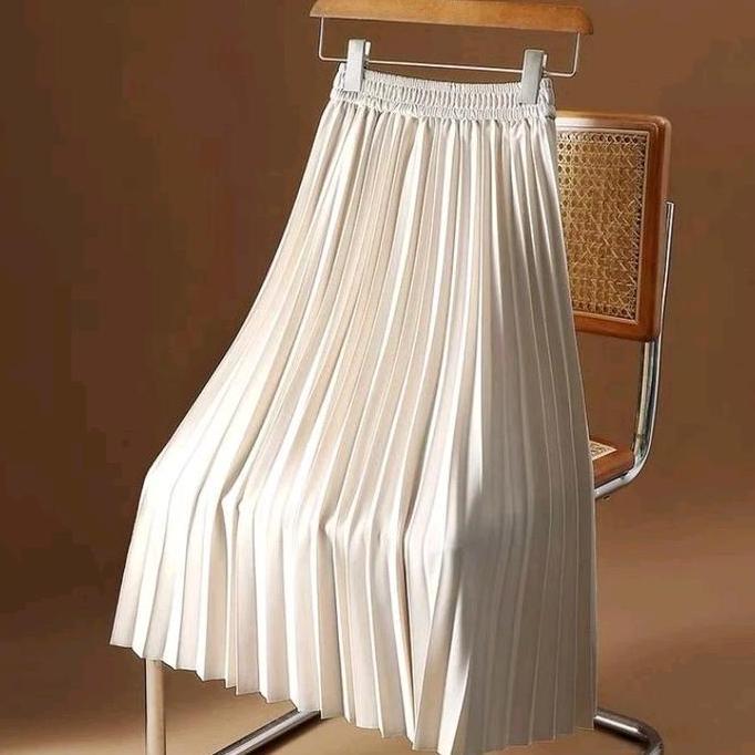 Dwikifajar99 - Maxi Skirt Wanita Dewasa Rok Plisket Panjang Cewek Payung Bahan Casebo Premium Tebal 