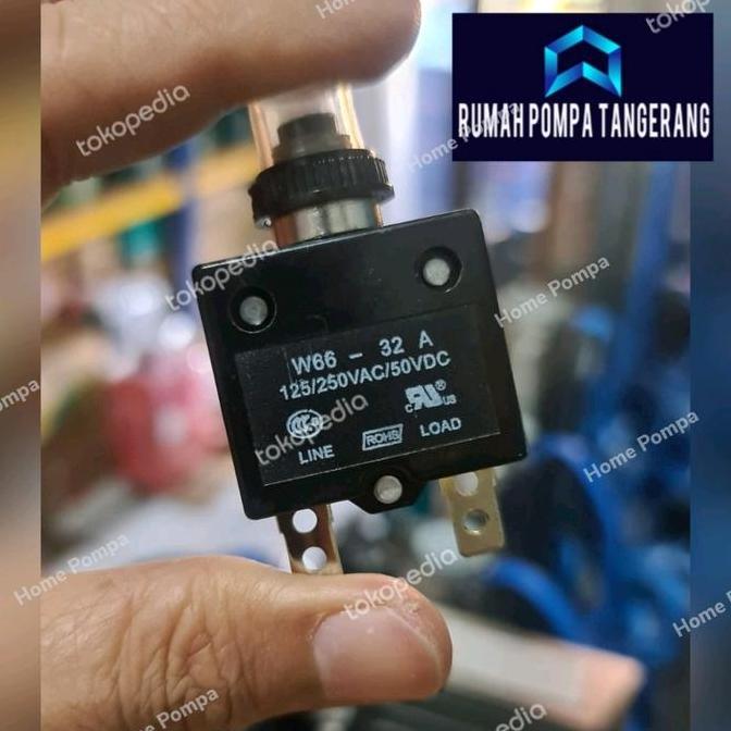DISKON OVERLOAD POMPA SATELIT 32 AMPER SWITCH PROTEC POMPA AIR