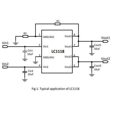 LC1118 BL1118 1118 1833 IC DC DC dual output 1.8 & 3.3V SOP8