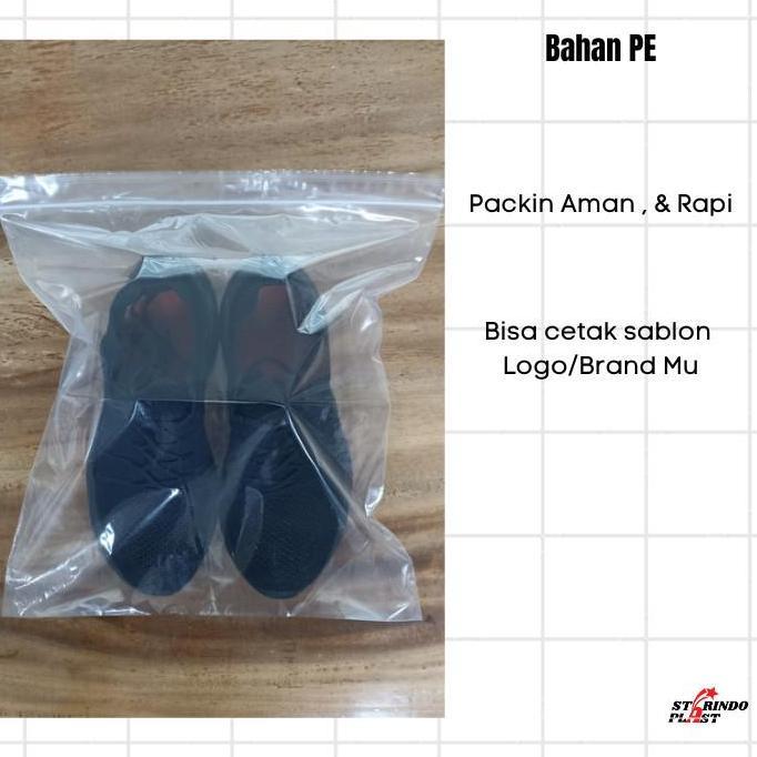 Plastik Klip Jumbo uk 40x55 cm Ziplock Bening Besar Tebal 0.5