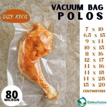 PLASTIK VACUM VAKUM VACUUM BAG SEALER POLOS SIZE KECIL DELKOCHOICE